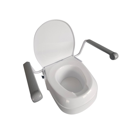 Изображение Raising toilet seat with handrails