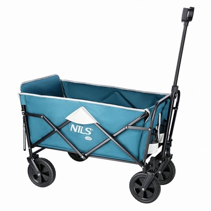 Изображение Saliekami kempinga ratiņi NC1606 FOLDING WAGON GREEN-GRAY NILS CAMP