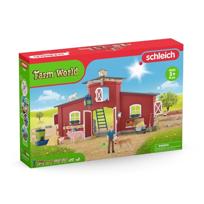 Attēls no Figurka Schleich SCHLEICH FARM WORLD playset Red Barn with Animals