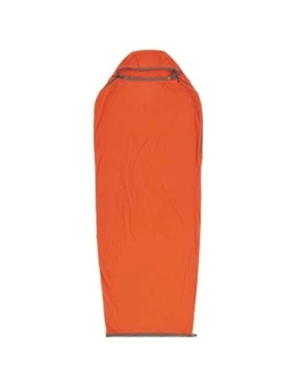 Изображение Sea To Summit Reactor Fleece Sleeping Bag Liner - Mummy W/ Drawcord- compact- orange