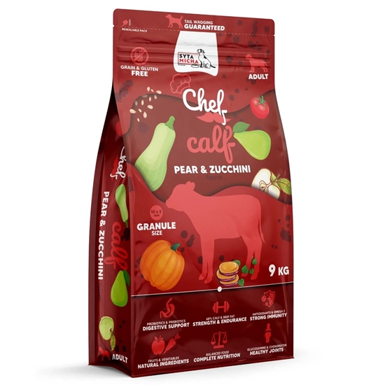 Изображение SYTA MICHA Chef Calf, pear and zucchini - dry dog food - 9kg