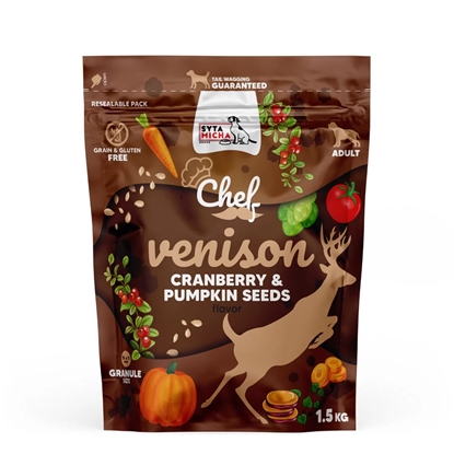 Изображение SYTA MICHA Chef Venison with cranberry and pumpkin seeds - dry dog food - 1,5kg