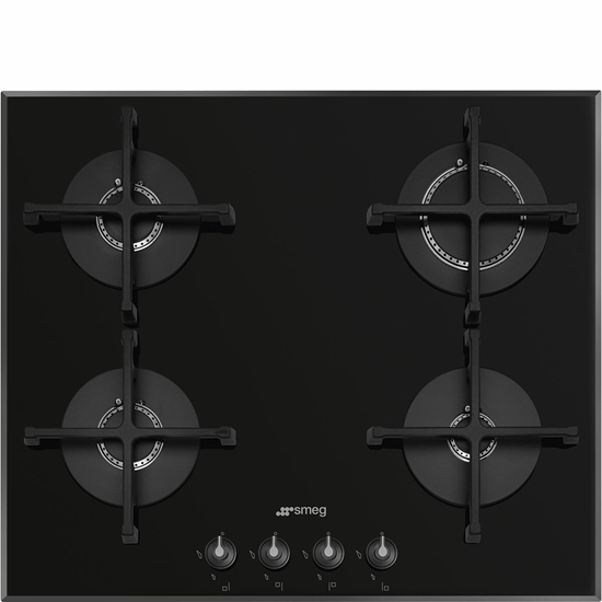 Picture of SMEG GLASS COOKTOP 4F GAS BLACK PV164B3