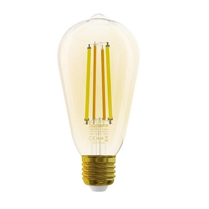 Attēls no SONOFF B02-F-ST64 Smart LED Filament Bulb, 7W, E27, 1800-5000K, Wi-Fi