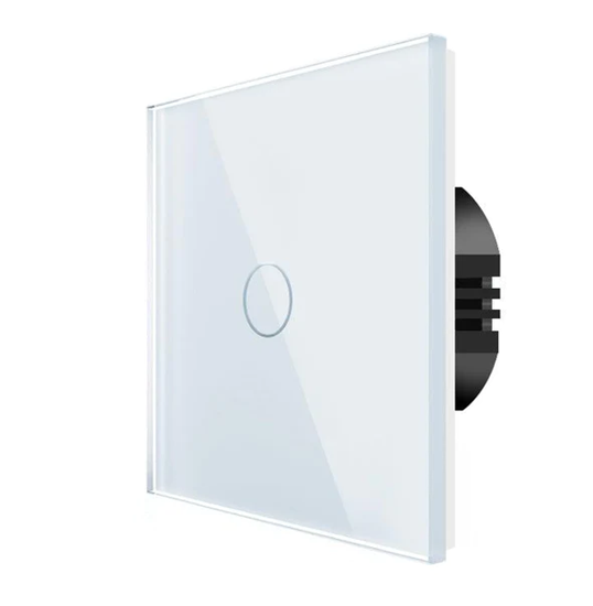 Picture of Spring One Gang, One Way Touch Switch, Glass White