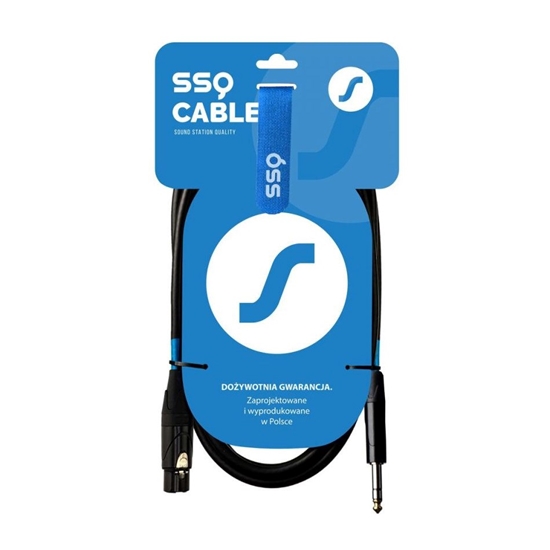 Picture of SSQ XLRJS1 - XLR male - Jack stereo 6,3 mm cable , 1 m