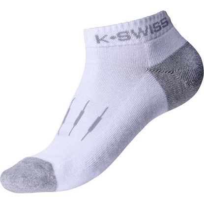 Attēls no Teniso kojinės unisex K-SWISSLow Cut 39-42 White/light grey 3-pack