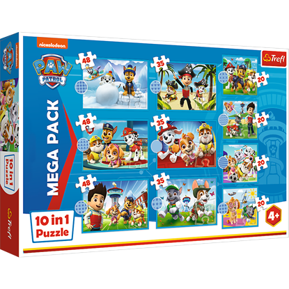 Attēls no TREFL PAW PATROL 10 dėlionių rinkinys „Šuniukai-patruliai“