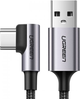 Изображение Ugreen USB - USB Type C angled cable 2m 3A gray (50942)