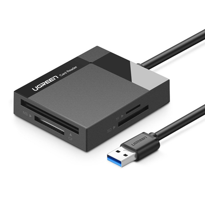 Attēls no Ugreen USB 3.0 SD  micro SD  CF  MS card reader black (30231)