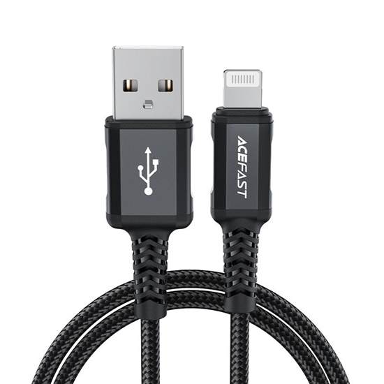 Picture of USB kabelis Acefast C4-02 MFi USB-A to Lightning 1.8m juodas