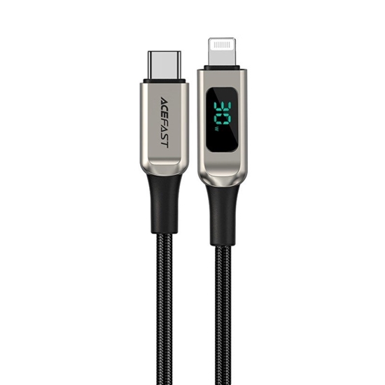 Picture of USB kabelis Acefast C6-01 MFi PD30W USB-C to Lightning 1.2m sidabrinis