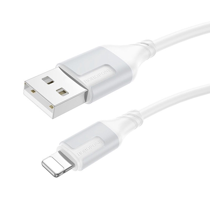 Изображение USB kabelis Borofone BX101 USB-A to Lightning 1.0m baltas