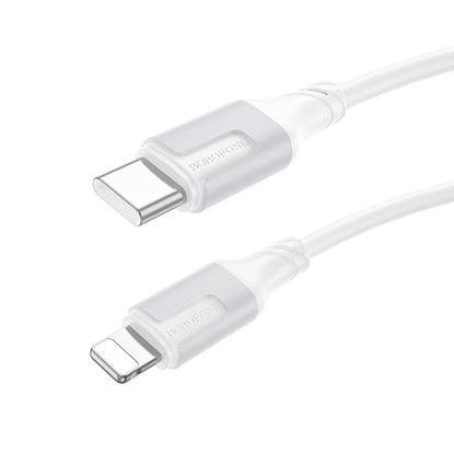 Изображение USB kabelis Borofone BX101 USB-C to Lightning 1.0m baltas