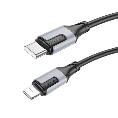 Изображение USB kabelis Borofone BX101 USB-C to Lightning 1.0m juodas