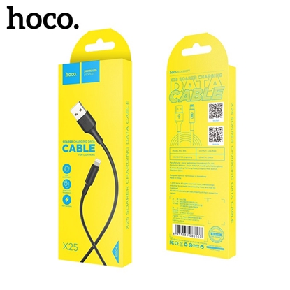 Attēls no USB kabelis Hoco X25 Lightning 1.0m juodas