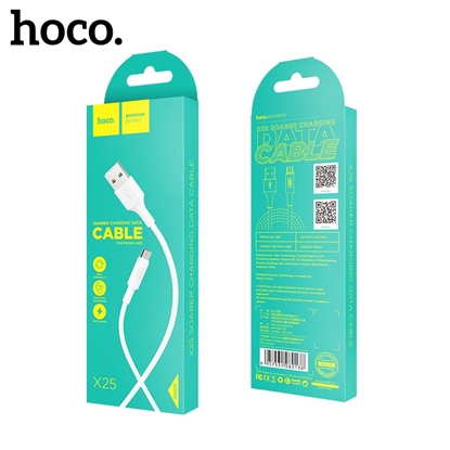 Изображение USB kabelis Hoco X25 microUSB 1.0m baltas