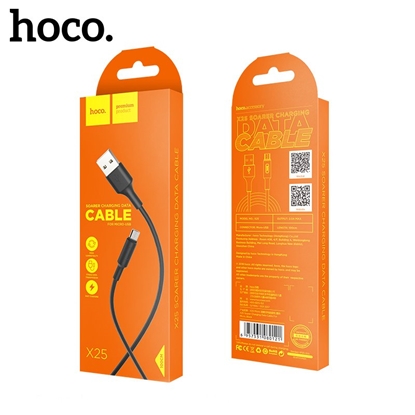 Изображение USB kabelis Hoco X25 microUSB 1.0m juodas