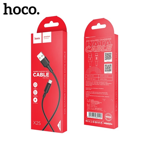 Изображение USB kabelis Hoco X25 Type-C 1.0m juodas