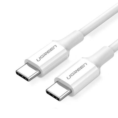Изображение USB kabelis Ugreen US264 USB-C to USB-C 3A 1.0m baltas
