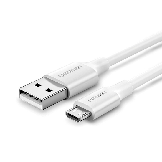 Изображение USB kabelis Ugreen US289 USB to MicroUSB 2A 1.0m baltas