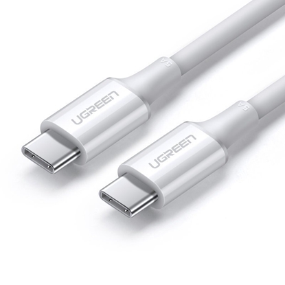 Изображение USB kabelis Ugreen US300 USB-C to USB-C 5A 100W 1.0m baltas