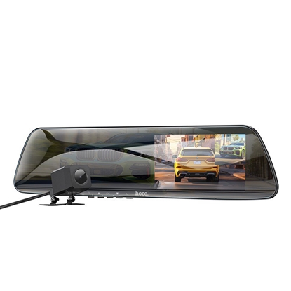 Изображение Vaizdo registratorius Hoco DV4 Dual Channel Rearview Mirror Driving Recorder