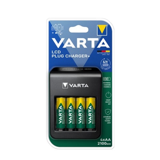 Picture of VARTA Charger Plug + 4 x 2100mAh AA 300 min