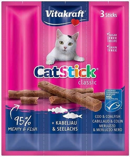 Picture of VITAKRAFT CatStick Classic Cod and saithe - cat treats - 18g