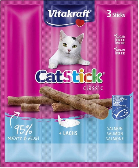 Picture of VITAKRAFT CatStick Classic Salmon - cat treats - 18g