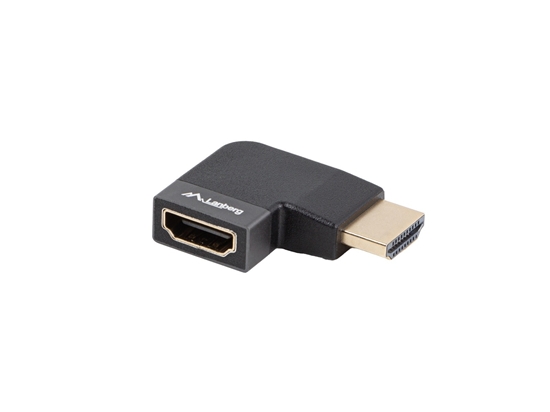 Picture of Adapter HDMI(M)-HDMI(F) 8K kątowy prawo aluminium srebrny       AD-HDMI-10 