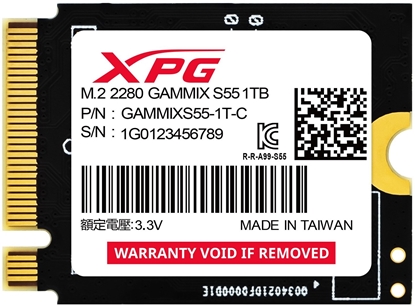 Picture of ADATA SSD GAMMIX S55 1TB Gen 4x4 2230