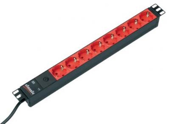 Picture of Bachmann 19" Power Strip 8-way, red