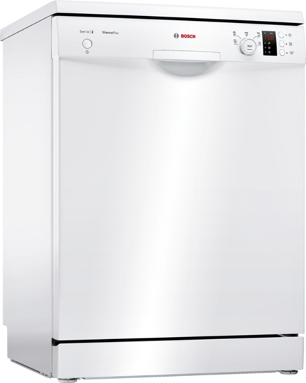 Picture of Bosch | Dishwasher | SMS25AW05E | Free standing | Width 60 cm | Number of place settings 12 | Number of programs 5 | Energy efficiency class E | Display | AquaStop function | White