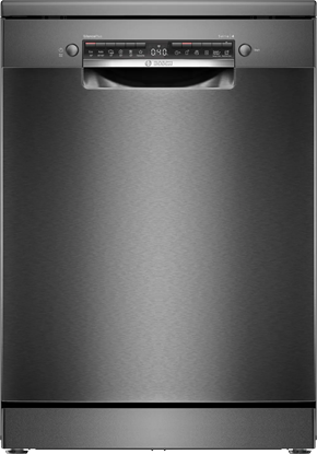 Attēls no Bosch | Dishwasher | SMS4EMC06E | Free standing | Width 60 cm | Number of place settings 14 | Number of programs 6 | Energy efficiency class B | Display | AquaStop function | Black inox