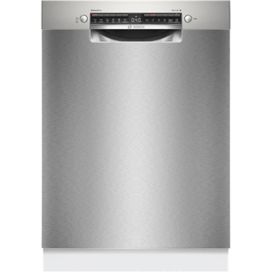 Изображение Dishwasher | SMU4HAI01S | Built-under | Width 60 cm | Number of place settings 13 | Number of programs 6 | Energy efficiency class D | Display | AquaStop function | Silver