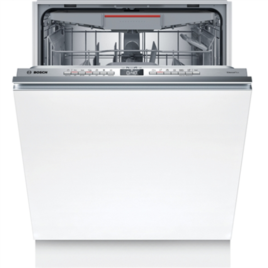 Изображение Bosch | Dishwasher | SMV4EMX71S | Built-in | Width 60 cm | Number of place settings 14 | Number of programs 6 | Energy efficiency class B | Display | AquaStop function | White