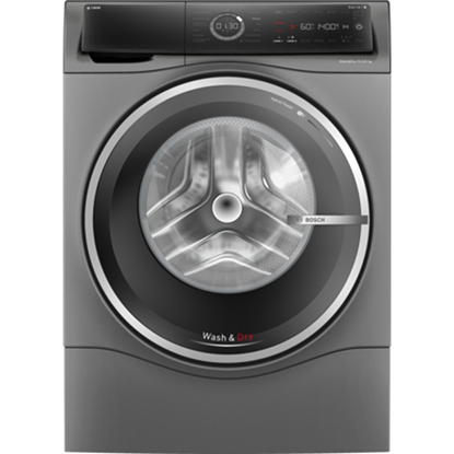 Attēls no Bosch | Washing Machine | WNC254ARSN | Energy efficiency class A/D | Front loading | Washing capacity 10.5 kg | 1400 RPM | Depth 62.2 cm | Width 59.8 cm | LED | Drying system | Drying capacity 6 kg | Steam function | Dosage assistant | Grey