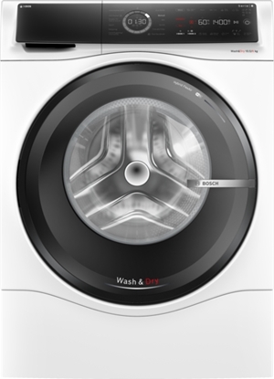 Attēls no Bosch | Washing Machine with Dryer | WNC254A0SN | Energy efficiency class D | Front loading | Washing capacity 10.5 kg | 1400 RPM | Depth 62 cm | Width 60 cm | Display | LED | Drying system | Drying capacity 6 kg | Steam function | White