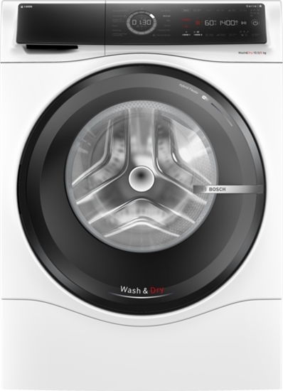 Изображение Bosch | Washing Machine with Dryer | WNC254A0SN | Energy efficiency class D | Front loading | Washing capacity 10.5 kg | 1400 RPM | Depth 62 cm | Width 60 cm | Display | LED | Drying system | Drying capacity 6 kg | Steam function | White