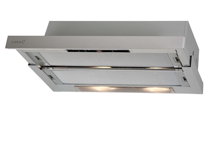 Attēls no CATA | Hood | TF 5260 X | Telescopic | Energy efficiency class D | Width 60 cm | 325 m³/h | Slider control | LED | Inox