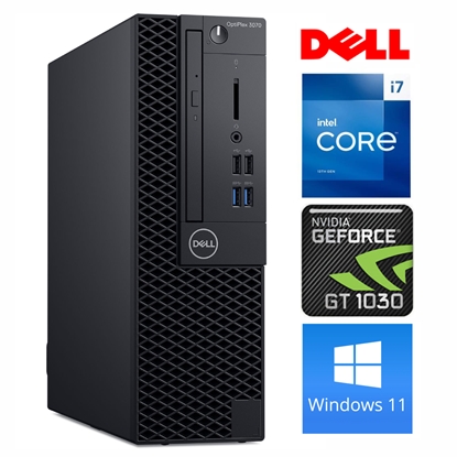 Attēls no DELL 3070 SFF i7-9700 16GB 256SSD M.2 NVME+1TB GT1030 2GB DVD WIN11Pro