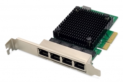 Attēls no Digitus 4 port 2.5 Gigabit Ethernet network card, RJ45, PCI Express, Realtek chipset