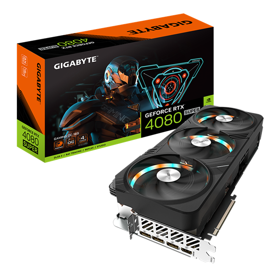 Picture of Gigabyte | GV-N408SGAMING OC-16GD 1.0 | NVIDIA | 16 GB | GeForce RTX 4080 SUPER | GDDR6X | HDMI ports quantity 1 | PCI-E 4.0