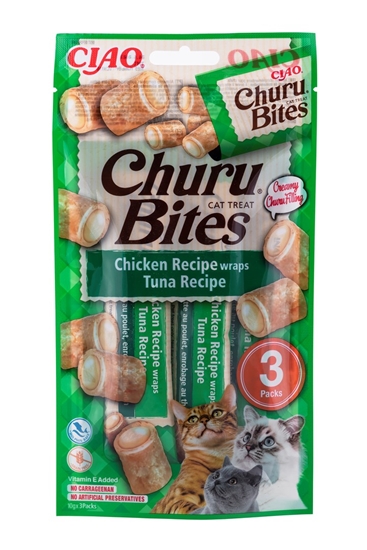 Picture of INABA Churu Bites Tuna with chicken - cat treats - 3x10 g