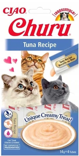 Picture of INABA Churu Tuna Recipe - cat treats - 4x14 g