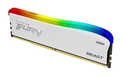 Attēls no Kingston Technology FURY 16GB 3200MT/s DDR4 CL16 DIMM Beast White RGB SE