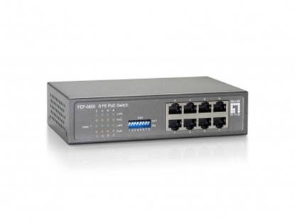 Изображение LevelOne FEP-0800W65 8-Port-Fast Ethernet-PoE-Switch