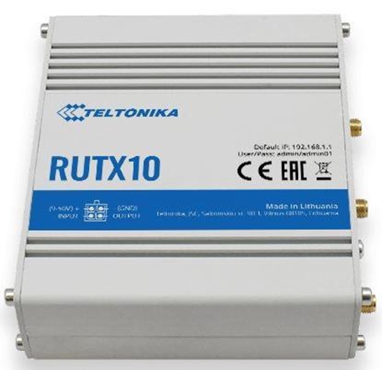 Picture of Maršrutizatorius Industrial Router  RUTX10  802.11ac  867 Mbit/s  10/100/1000 Mbit/s  Ethernet