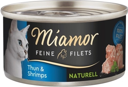 Picture of MIAMOR Feine Filets Naturell Tuna with shrimps - wet cat food - 80g